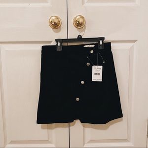 NWT Free People Black Denim Skirt